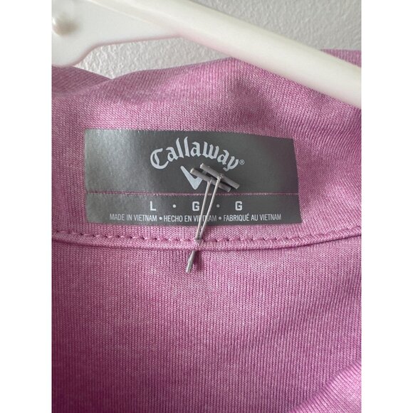 Callaway Womens Sleeveless Polo Shirt Sunset Pink Large Opti-Dri Moisture-Wickin - Picture 3 of 5